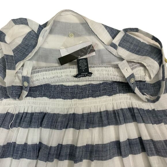 CHELSEA & THEODORE Women's Stripe Dress with Flounce Hem - Picture 5 of 16